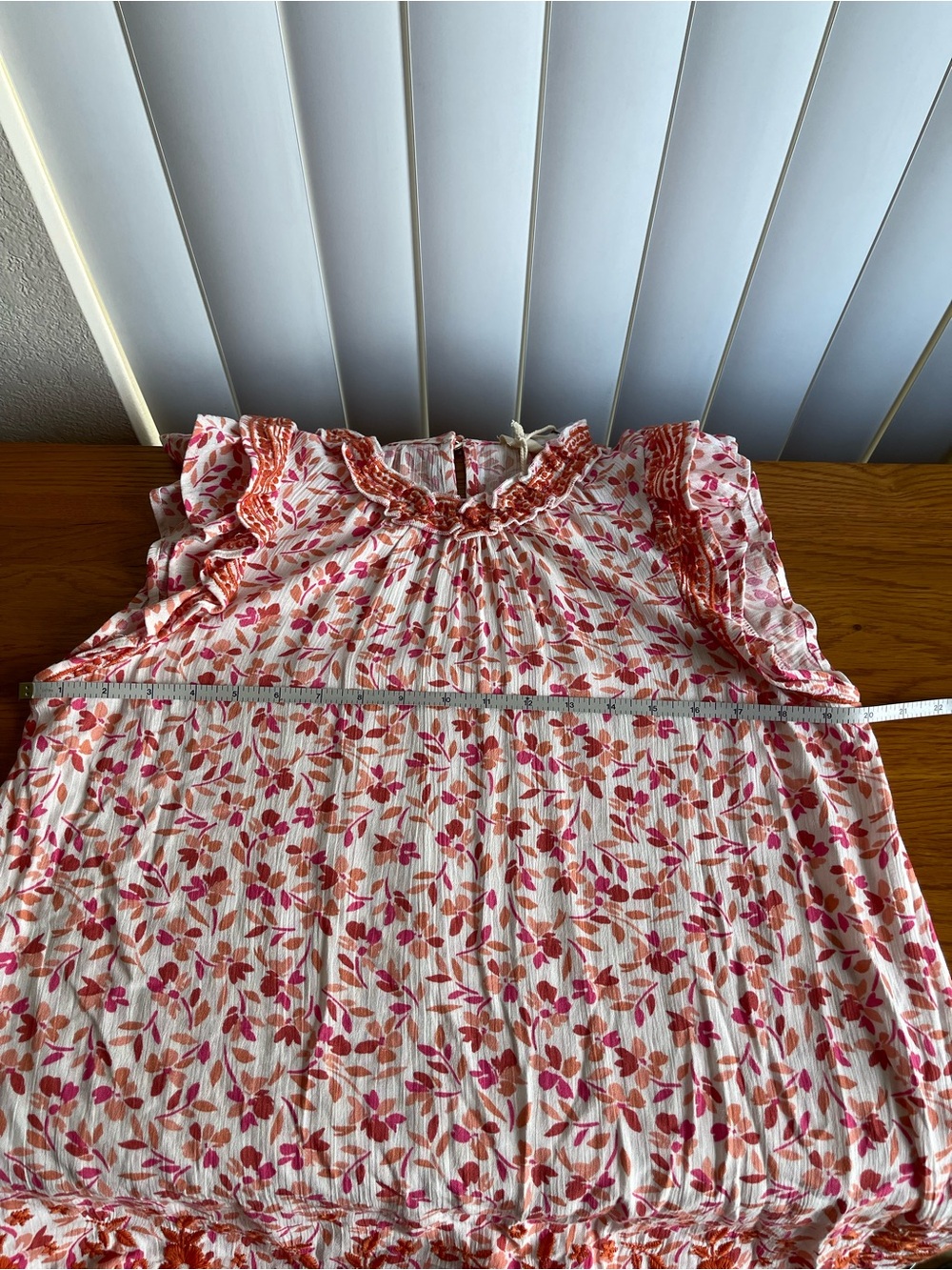 Savanna Jane Floral Ruffle Sleeve Blouse Size Small - Picture 7 of 13